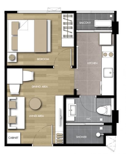 Room type A3 30.5 Sq.m.